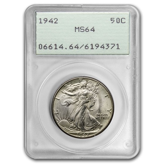 1942 Walking Liberty Half Dollar MS-64 PCGS (OGH) 1942 Walking Liberty Half Dollar MS-64 PCGS (OGH)